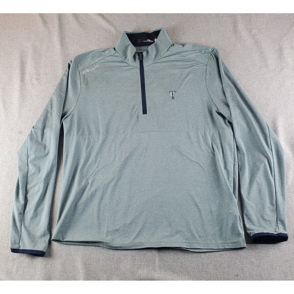 Tavistock Golf Ralph Lauren RLX Sweater Large Green 1/4 Zip Pullover Lightweight